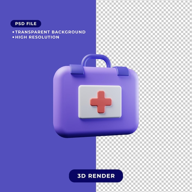 3d-rendering illustratie van medische kit icon