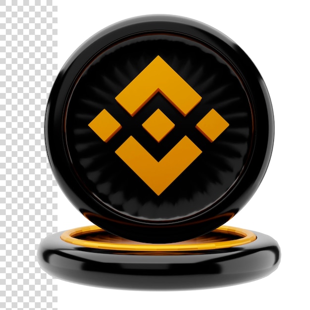 PSD 3d rendering or illustration binance coin