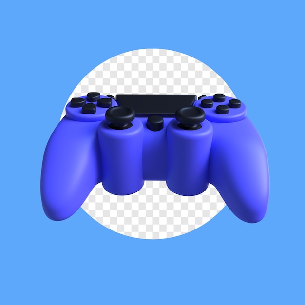3D-илюстрация синего игрового контроллера