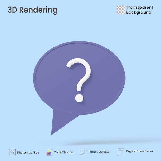 3d rendering illustration bubble chat icon