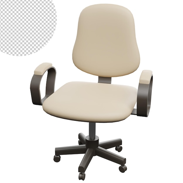 3Dレンダリングイラストチェアオフィス無料