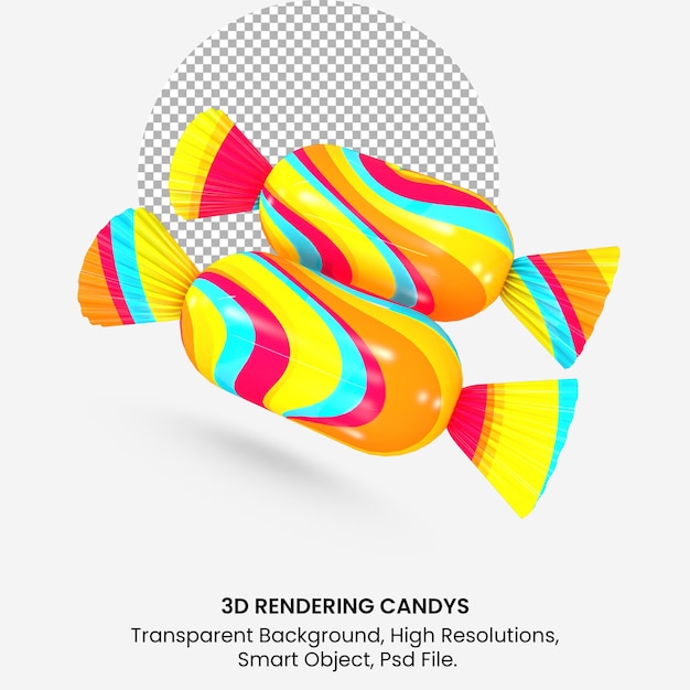 3d рендеринг иллюстрации красочная композиция candys