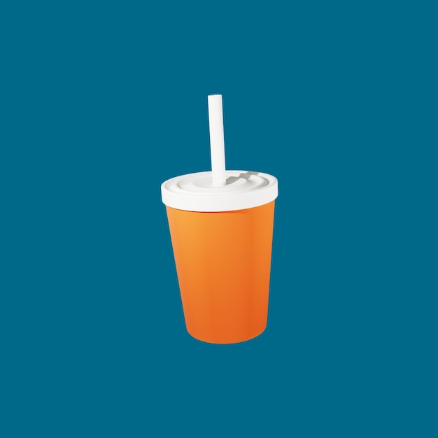 3d rendering illustration of drink cup mockup