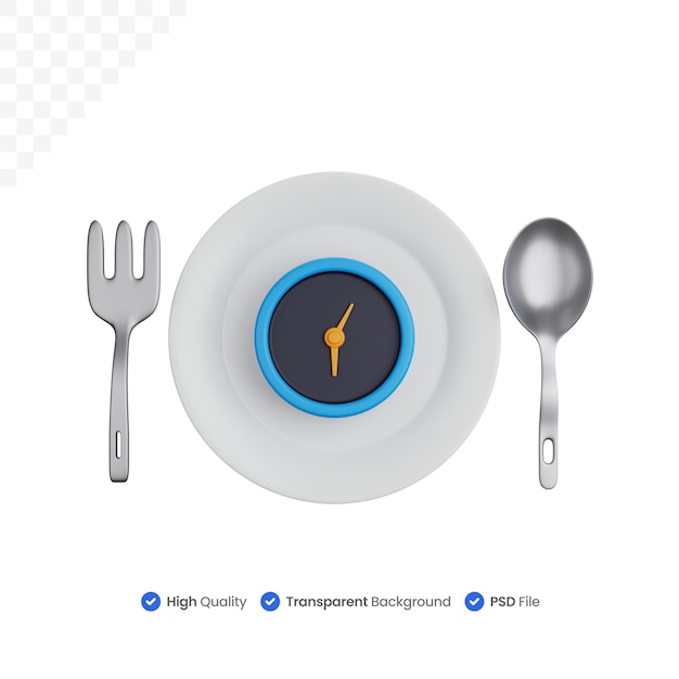 3d rendering illustration of eating regularly