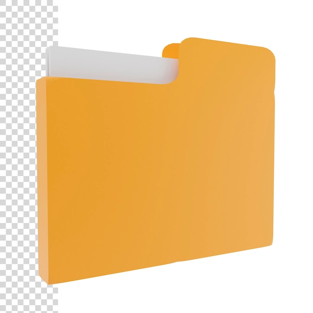 PSD 3d rendering or illustration file folder