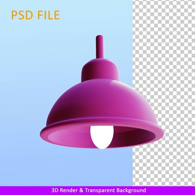 3d rendering illustration lamp