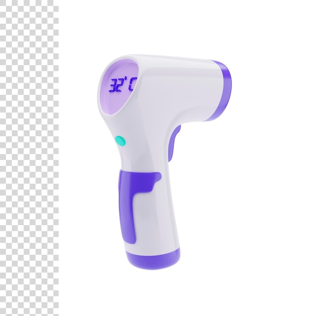 3d rendering or illustration thermometer gun