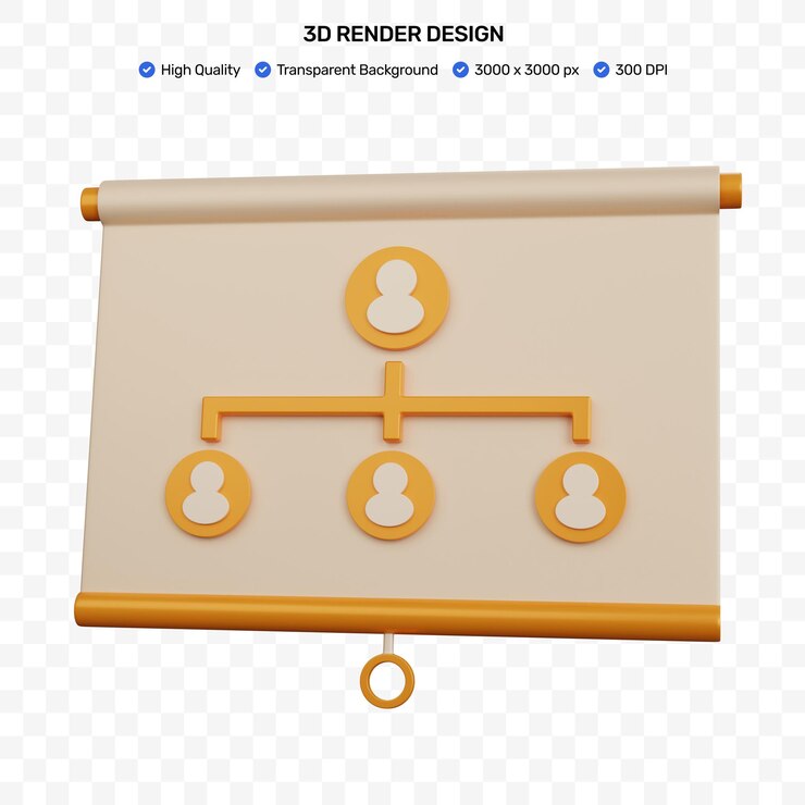 PSD 3d rendering illustrations presentation with profile graph statistics isolated