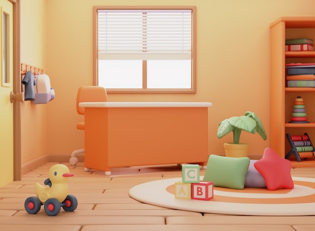 3d rendering ilustracji przedszkola