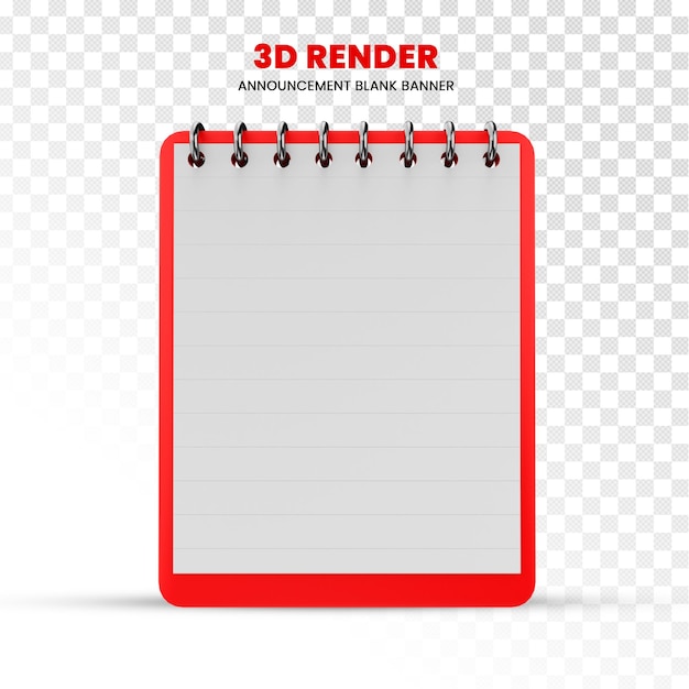 3d 투명한 배경에 중요한 발표를 렌더링