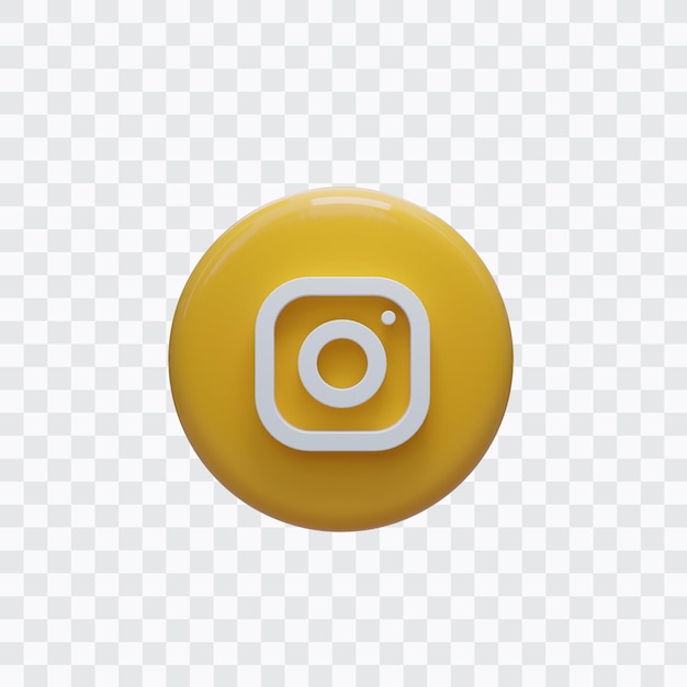 PSD rendering 3d dell'icona di instagram