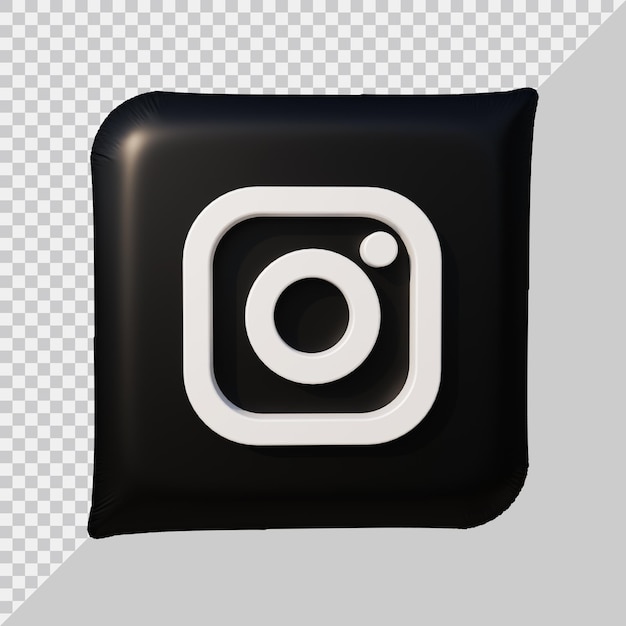 Rendering 3d dell'icona di instagram