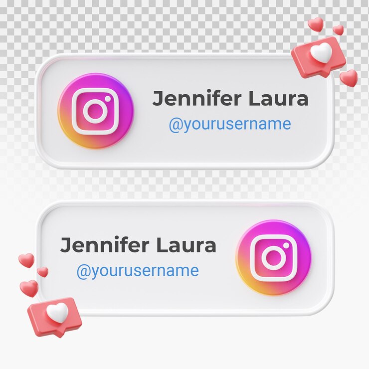 PSD 3dレンダリングinstagramのローワーサードデザイン