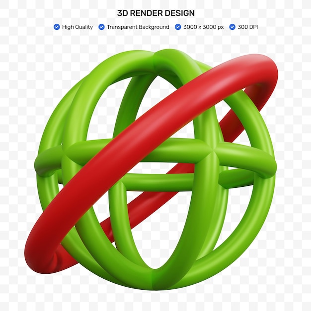 PSD illustrazione del blocco internet di rendering 3d isolata