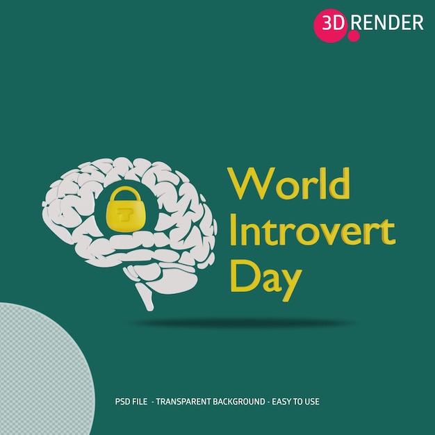 3D-rendering Introvert Day
