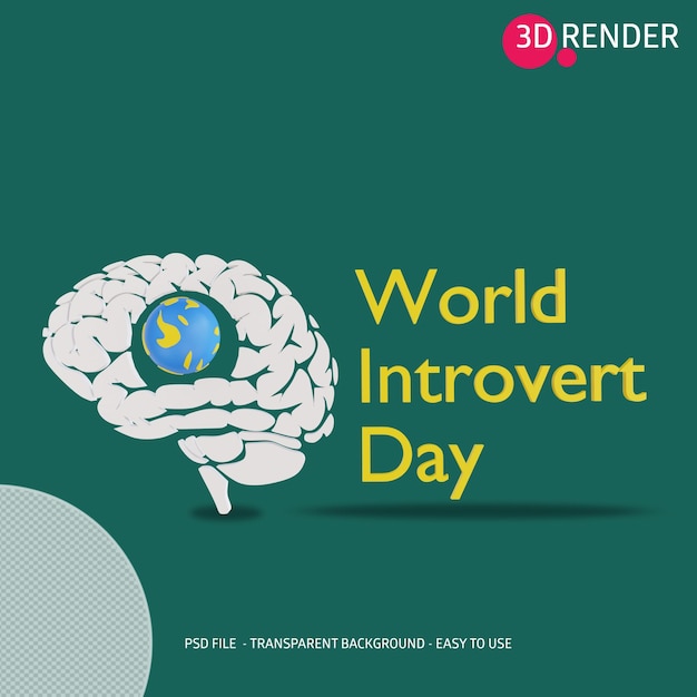 3D-rendering Introvert Day