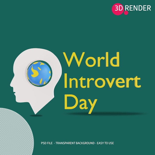 3D-rendering Introvert Day