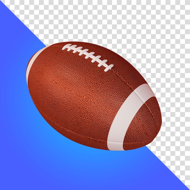 Rendering 3d isolato pallone da football americano