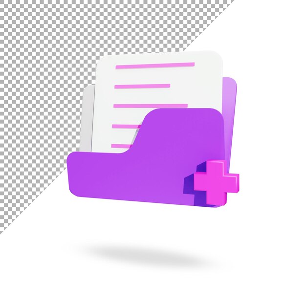 새 문서를 추가하는 3d 렌더링 격리 된 그림
