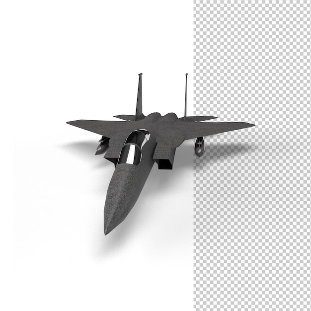 PSD 3d rendering of jet plane isolated