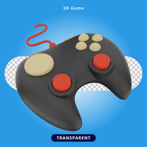 Illustrazione del gioco del joystick di rendering 3d