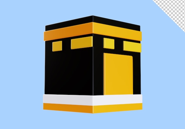 PSD 3d rendering of kaaba illustration