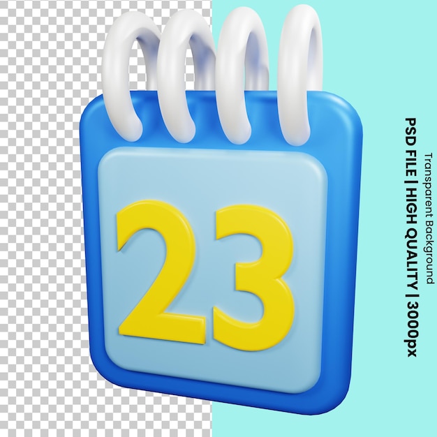 3d-rendering kalenderpictogram object
