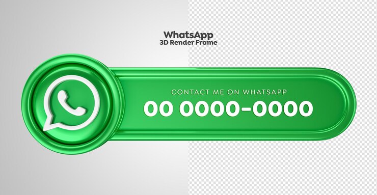 編集可能なwhatsappテキストで私に連絡してラベルの3Dレンダリング