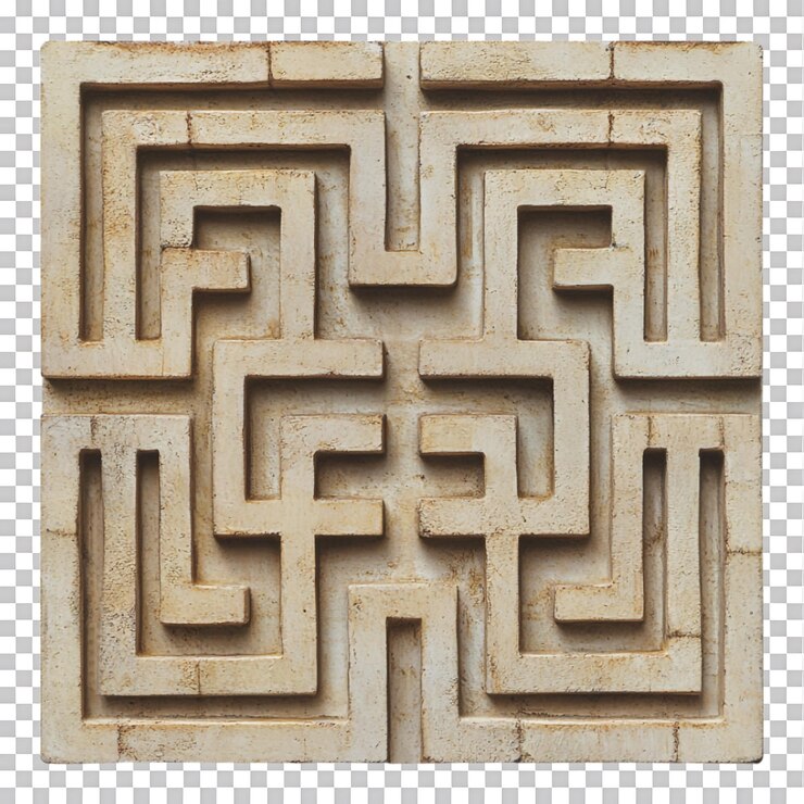 PSD 3d rendering of the labyrinth is set against a transparent background