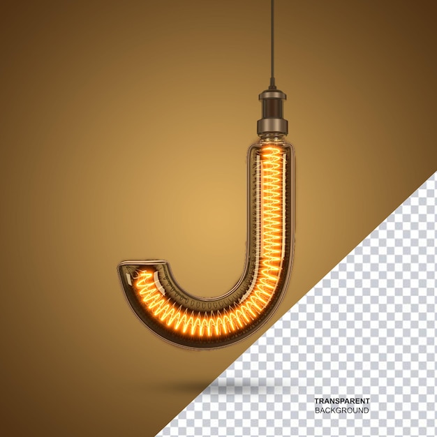 3d rendering of lamp alphabet