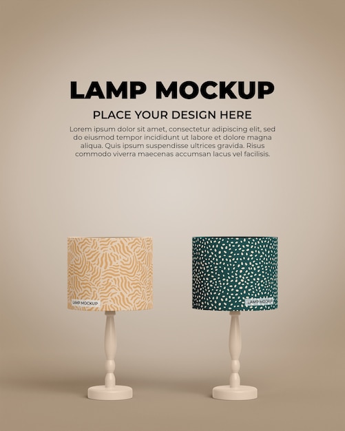 3d rendering of lamp mockup