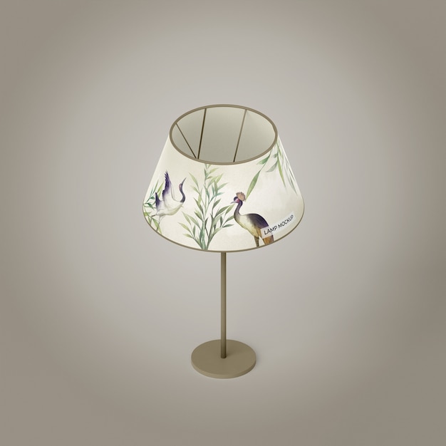 PSD 3d rendering of lamp mockup