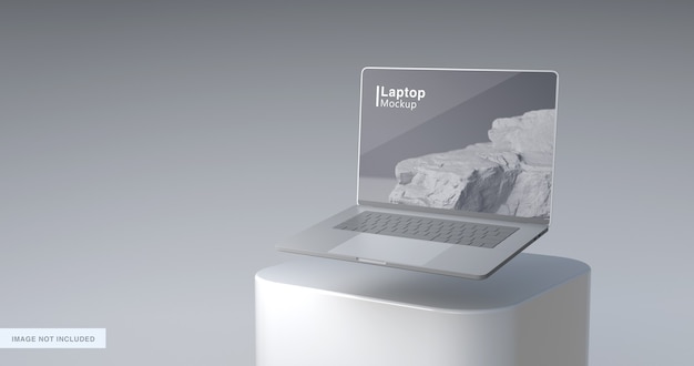 3d rendering of laptop mockup