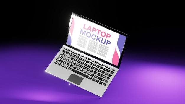 3d rendering laptop mockup