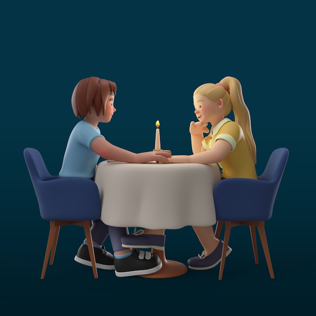 3d rendering lesbijskiej pary