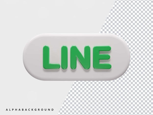 3d-rendering lijn pictogram