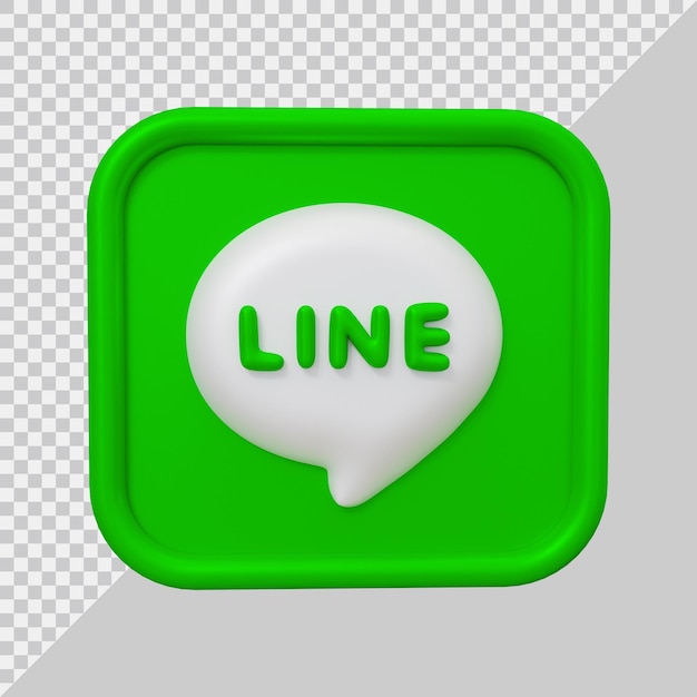 PSD 3d rendering of line icon