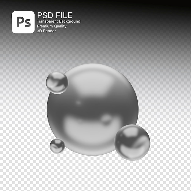 PSD 3d レンダリングの液体バブル