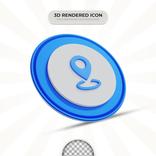 3d rendering location icon