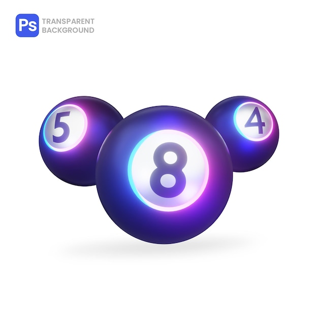 PSD 3d rendering of lotto balls are online betting