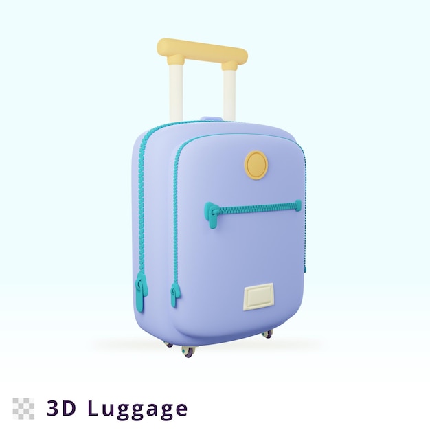 3d rendering luggage illustration