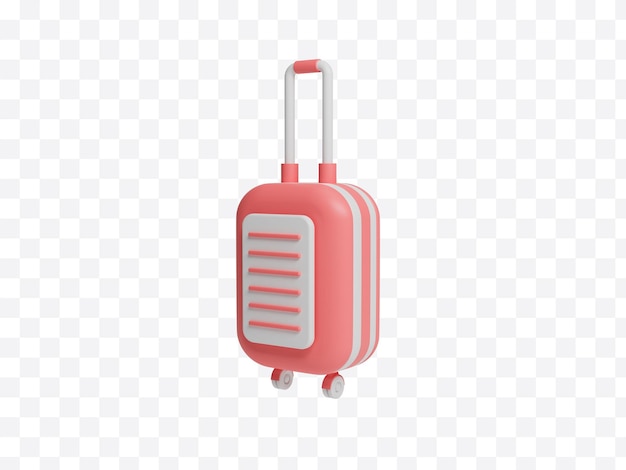 3d rendering of luggage travel icon