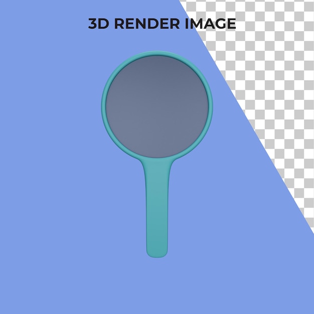 PSD 3d rendering magnifying glass premium psd