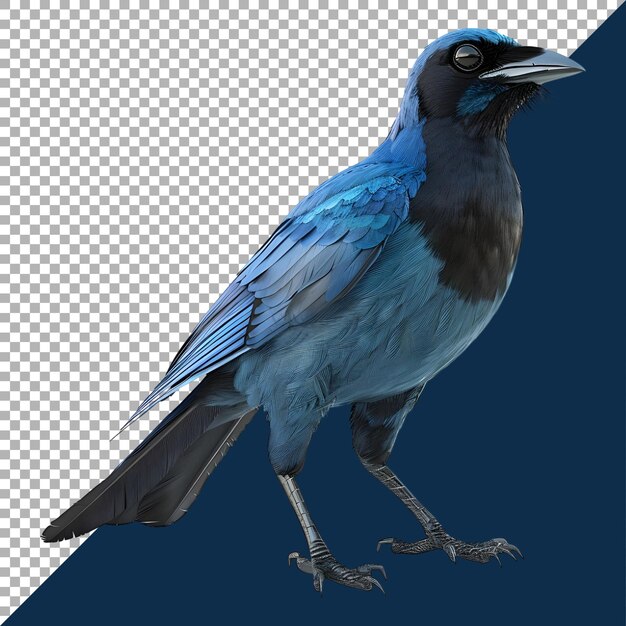 3d rendering of a magpie bird on transparent background ai generated