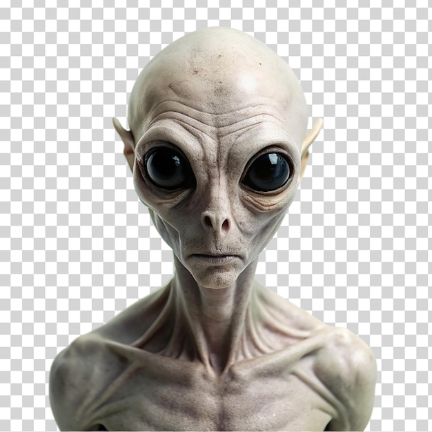 PSD 3d rendering of a male alien isolated on a transparent background
