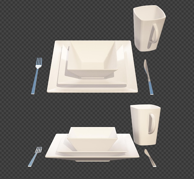 3d Rendering mebli i akcesoriów
