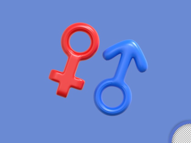 3d rendering medical icon gender male female