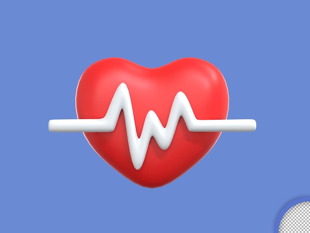 3d rendering medical icon heart beat pulse