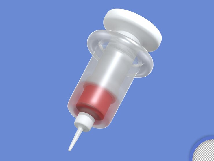 PSD 3d rendering medical icon injection