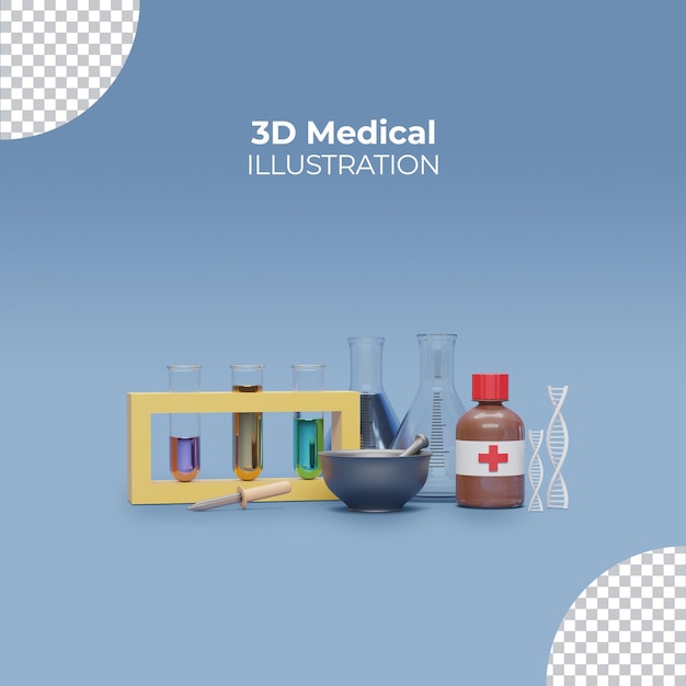 Illustrazione medica di rendering 3d